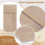 GOFLAME Wood Shutters for Wall Decor, Reclaimed Wood Board and Batten, Exterior & Interior Rustic Farmhouse Window Shutters for Living Room, Dining Room, Porch, Light Brown