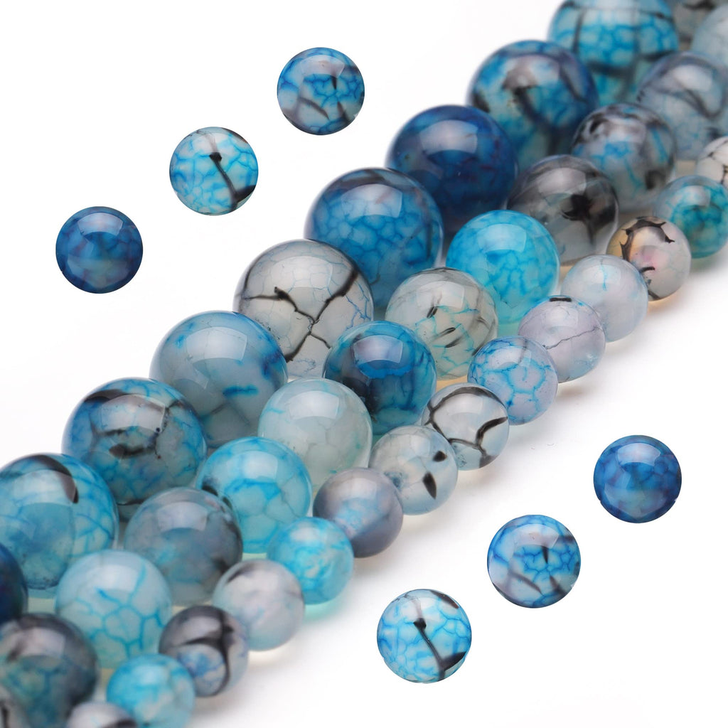 Youngbling Natural Gemstone Beads for Jewelry Making,8mm Black Lava Polished Round Smooth Stone Beads,Genuine Real Stone Beads for Bracelet Necklace 15 Inch(Black Lava,8mm)