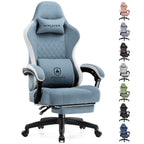 GTPLAYER Gaming Chair, Computer Office Chair with Pocket Spring Cushion, Linkage Armrests and Footrest, High Back Ergonomic Computer Chair with Lumbar Support Task Chair with Footrest(Black)