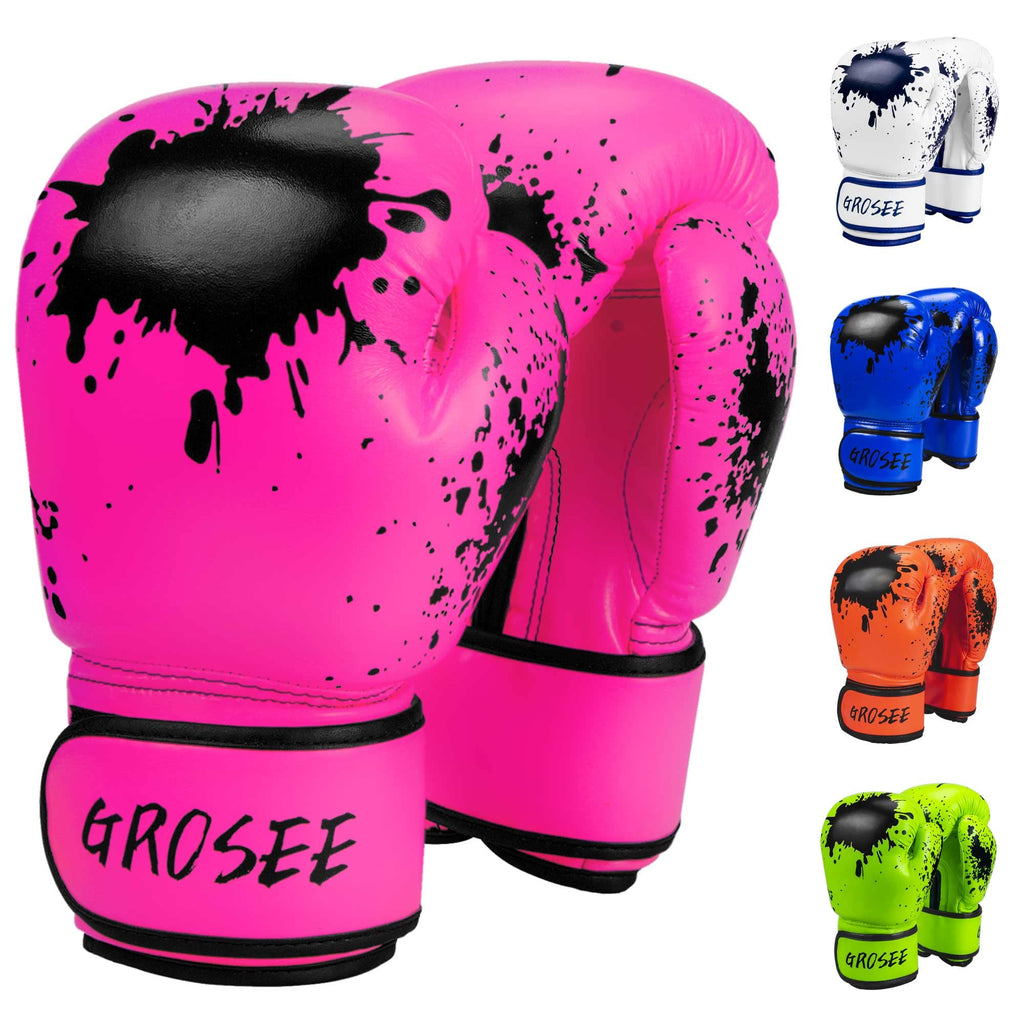 Kids Boxing Glove 6oz 8oz, Youth, Boys and Girls Training Sparring Gloves for Punching Bag, Kickboxing, Muay Thai, MMA, Gift for Age 6-15 Years
