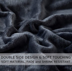 Soft Queen Size Blanket for All Season Warm Fuzzy Microplush Lightweight Thermal Fleece Summer Autumn Fall Winter Spring Blankets for Queen Full Bed Couch Sofa,90x90 Inches,Dark Gray