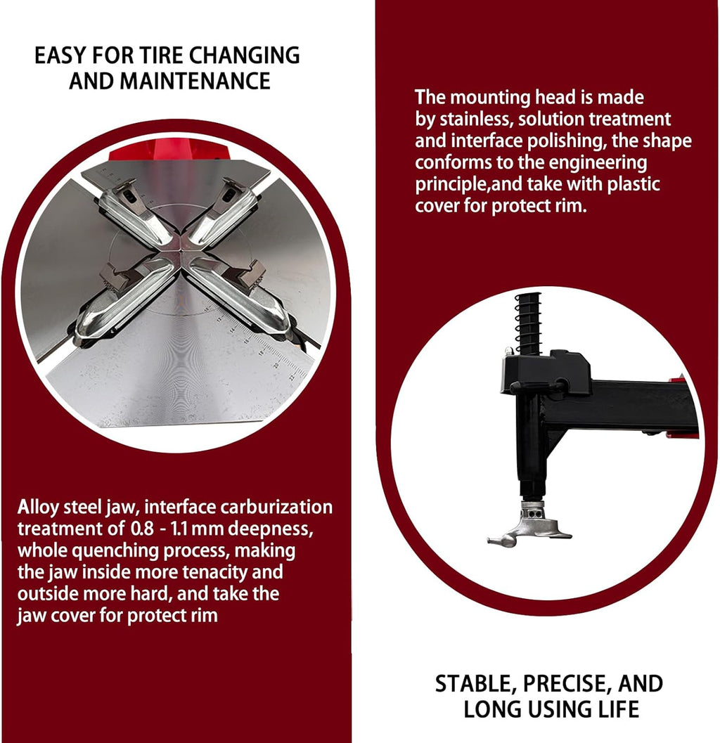 KATOOL 2.0HP Bead Blaster 24" Clamping Tire Changer Machine with 4 Aluminum Pedal KT810 Wheel Changer Tire Changer Machine Garage Equipment Auto Repair