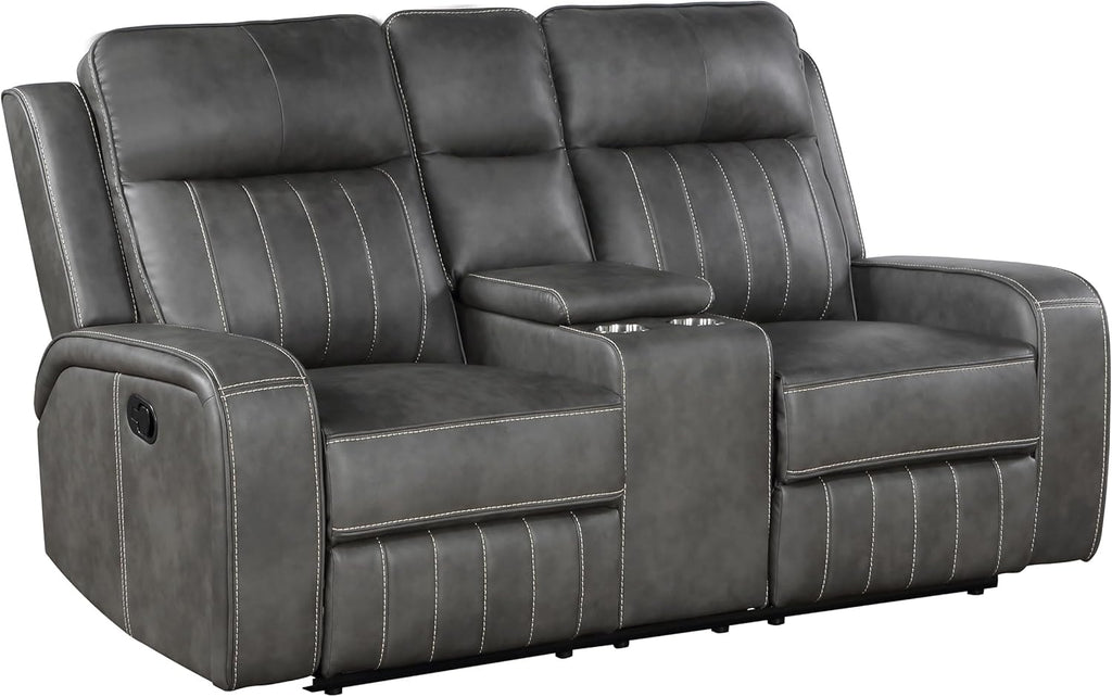Coaster Home Furnishings Raelynn 2-Piece Upholstered Motion Reclining Sofa Set Grey