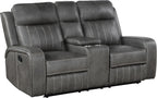 Coaster Home Furnishings Raelynn 2-Piece Upholstered Motion Reclining Sofa Set Grey