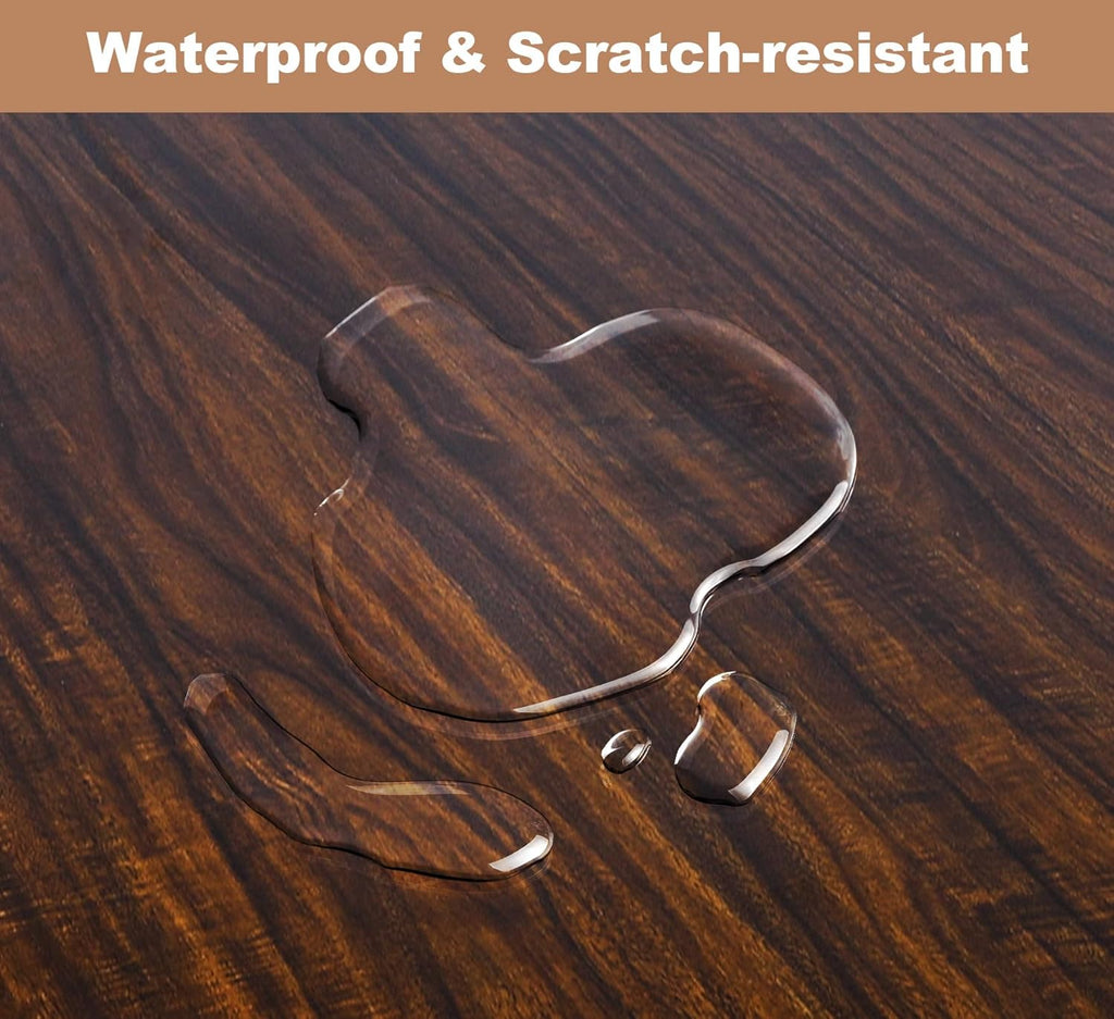 Round 31.5“ Unique Fluted Coffee Table,Small Brown Wood Tea Table,Mid Century Modern Boho Circle Rustic Center Table for Living Room