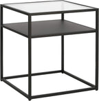 Ada 20'' Wide Square Side Table in Blackened Bronze