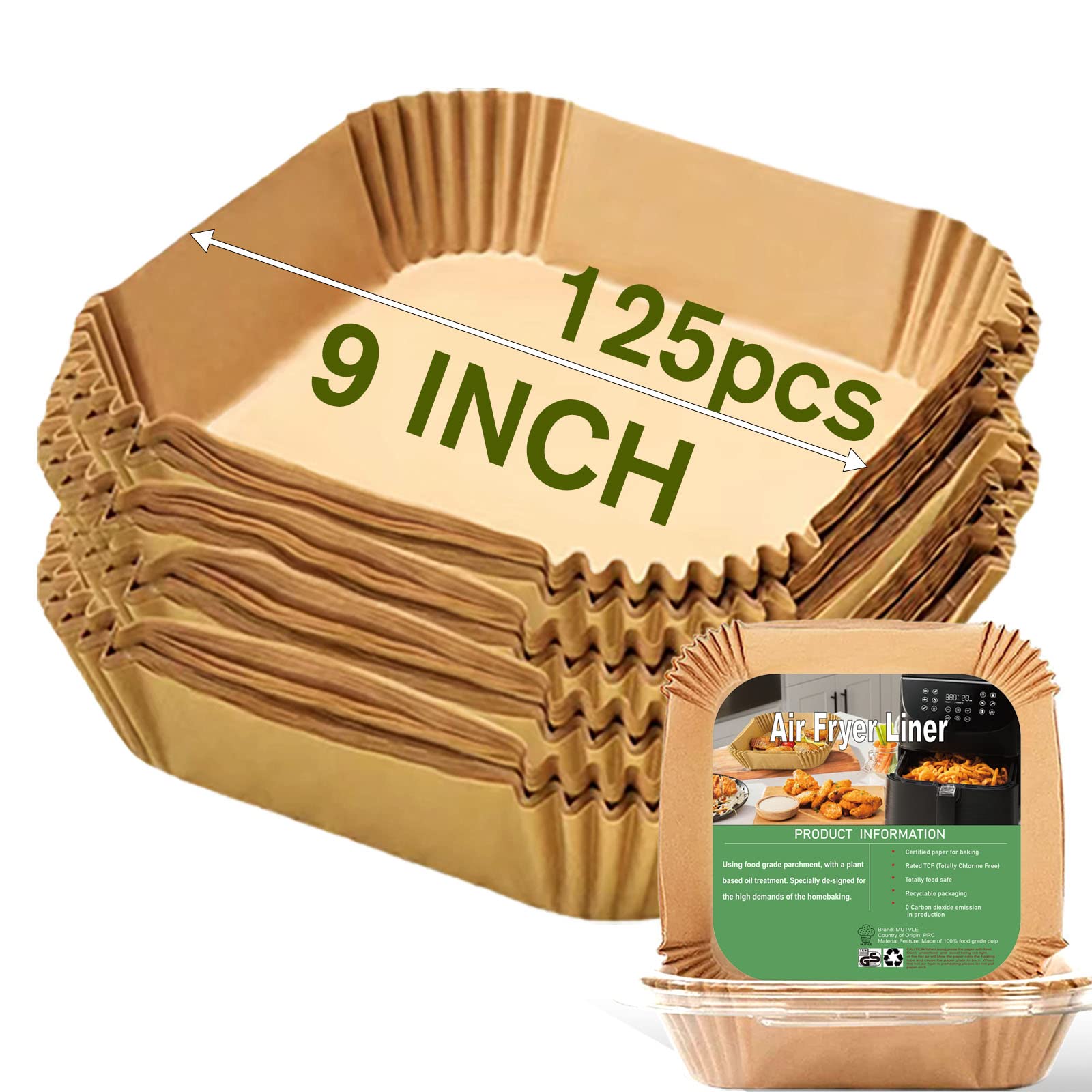 Small Air Fryer Liners for Cosori 2.1qt Air Fryer, Mini Air Fryer Liners Disposable 2 2.1 2.6 3QT, 5.5 Inch Air Fryer Liners