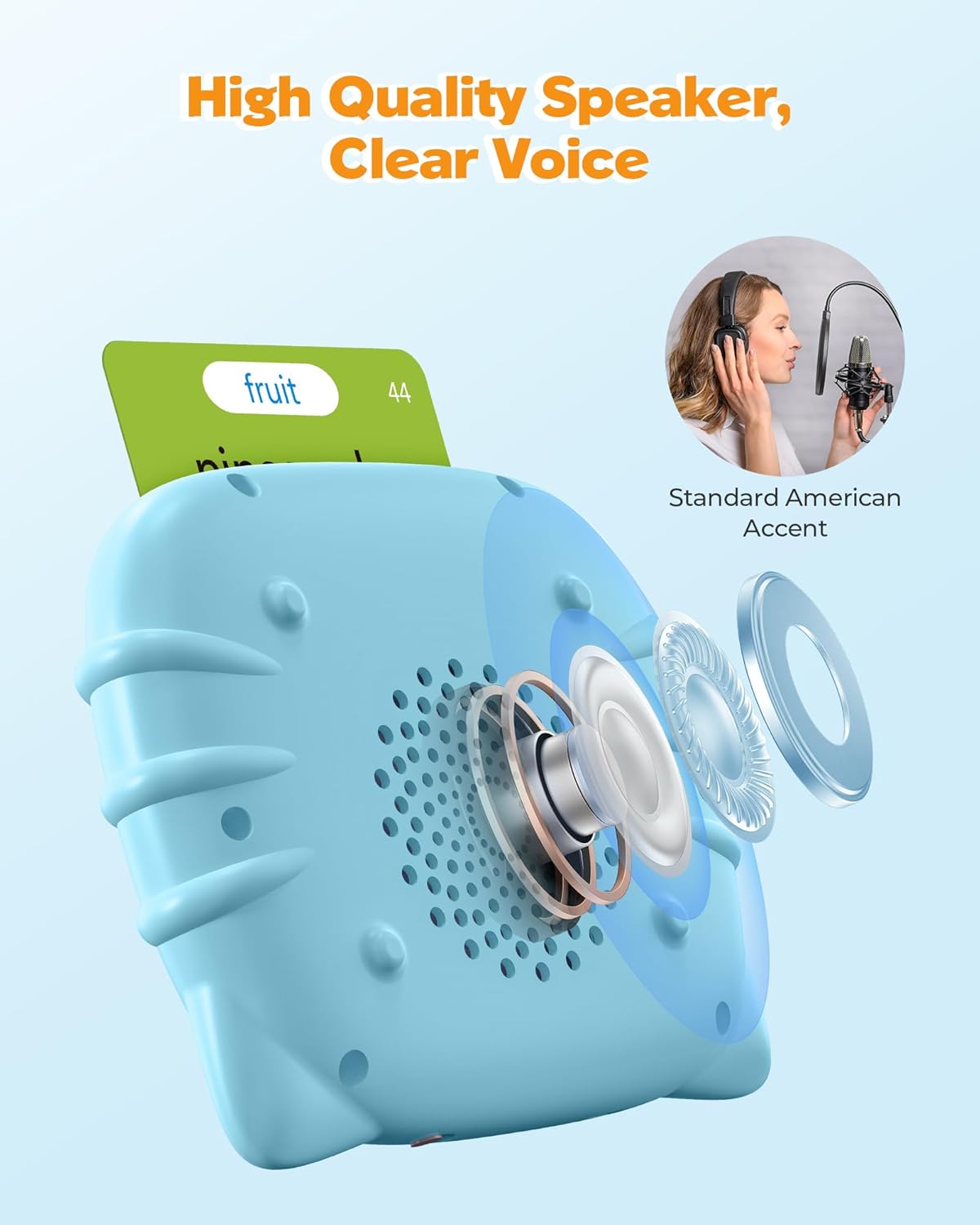 Talking Flash Cards for Toddlers 1 2 3 4 Year Olds, Montessori Language Learning with 224 Words, Pocket Speech Therapy Tools, and Speech Development Educational Playthings for Children