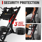 Machine de presse à jambes Mdeam, machine de squat hack avec roulement linéaire, machine de squat hack à 45 degrés pour entraînement de force du bas du corps à domicile ou en salle de sport pour quadriceps, ischio-jambiers, fessiers, mollets