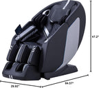 MassaMAX 2025 4D Massage Chair Full Body Massage Chair with Zero Gravity, Extended Footrest, SL Track, Yoga Stretch, Foot Rollers, and Heating Comfort with Mat & Cover (Black)