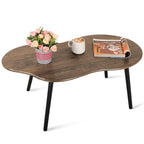 Small Coffee Table Cloud Coffee Table Modern Center Table Floor Table Walnut Irregular Coffee Tables Suitable for Living Room Small Spaces