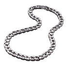 Urban Jewelry Men’s Stainless Steel Link Bracelet – 9-Inch Heavy 0.5” Wide Chain – Silver/Black or Gold/Black – Chain Option – Bold Design – Gift Box Included