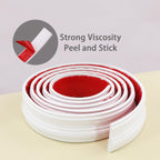 Coengwui Peel and Stick Wall Molding, Chair Rail Wainscoting Panel, Finish Trim for Home Decoration (Paintable White, 9.8ft x 0.9in)