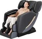 2025 Massage Chair, Full Body Zero Gravity Massage Chair with Auto Modes, 8 Fix Point Rollers, Bluetooth, Foot Massage, Heating Function, Black and Gray