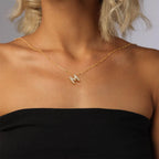 LEXODY Bubble Letter Necklace Gold for Women, Dainty 14K Gold A-Z Diamond Balloon Initial Necklaces Trendy Simple Chunky Cubic Zirconia Alphabet Necklace Waterproof Jewelry for Women Gifts