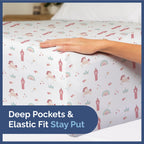 Kids Princess Full 4 Piece Sheet Set - Boys, Girls, Teens, Toddler - Easy Fit Deep Pockets - Breathable, Hotel Quality Bedding Sheets - Machine Washable - Wrinkle Free - Cute, Cozy, Soft - CGK Linens