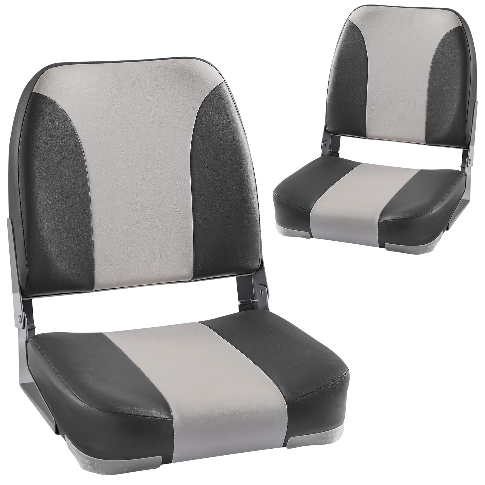 Low Back Folding Boat Seat 2pack, Fold-Down Fishing Boat Seat Camo