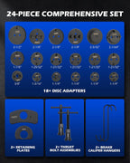 Orion Motor Tech Disc Brake Pad and Caliper Service Tool Kit | Professional Disc Brake Caliper Compression Tool Kit | Universal Disc Brake Caliper and Piston Wind Back Tool Set with Case