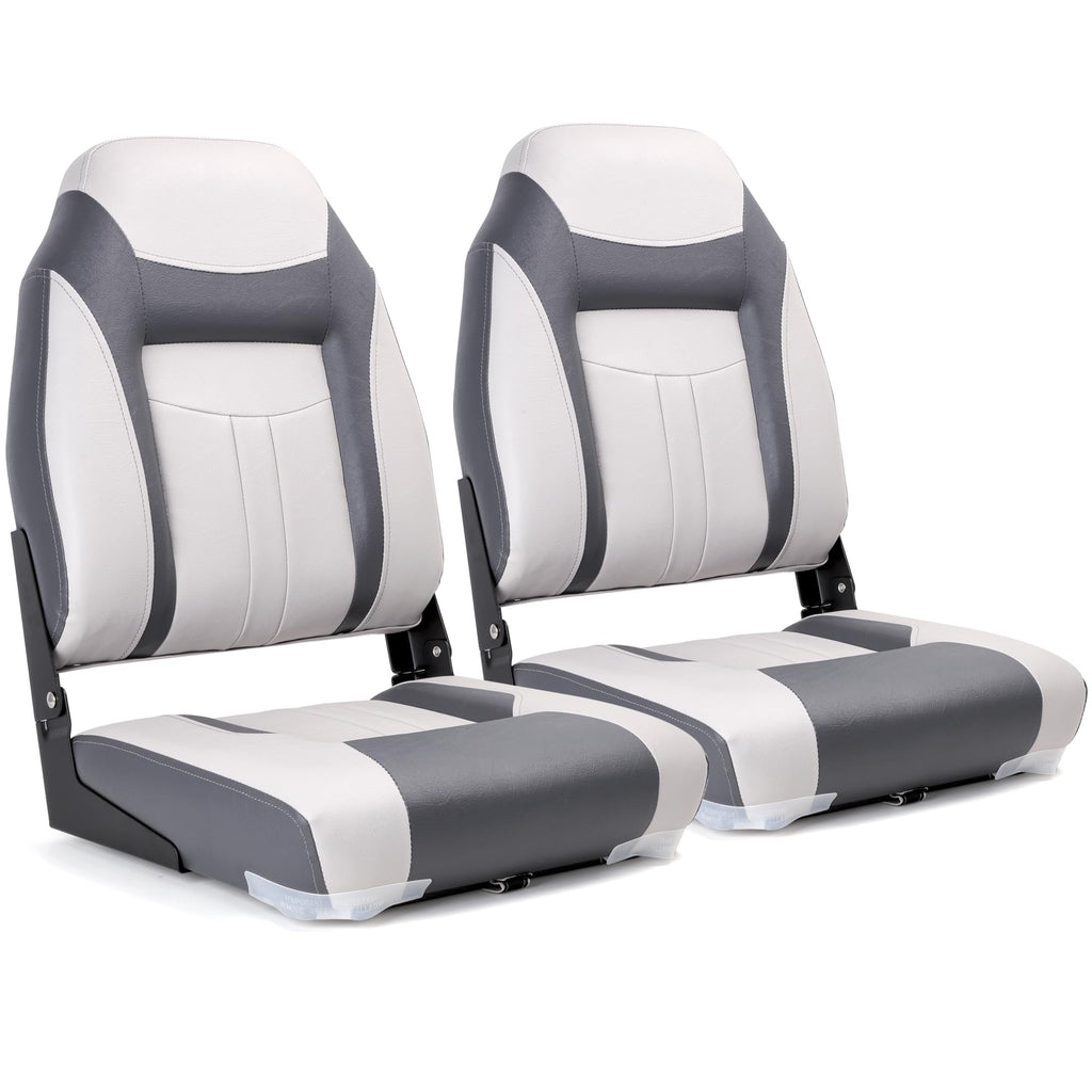 NORTHCAPTAIN S1 Deluxe A Pair of Marine High Back Folding Fishing Boat Seat,Stainless Steel Screws Included