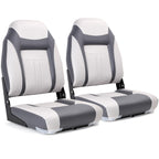 NORTHCAPTAIN S1 Deluxe A Pair of Marine High Back Folding Fishing Boat Seat,Stainless Steel Screws Included