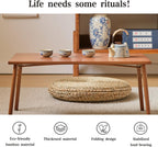 Japanese Floor Table No Assembly Required Bamboo Folding Walnut Coffee Table Bedroom 23.6x15.7x9.8in Furniture Low Tea Table for Sitting on The Floor Walnut Small