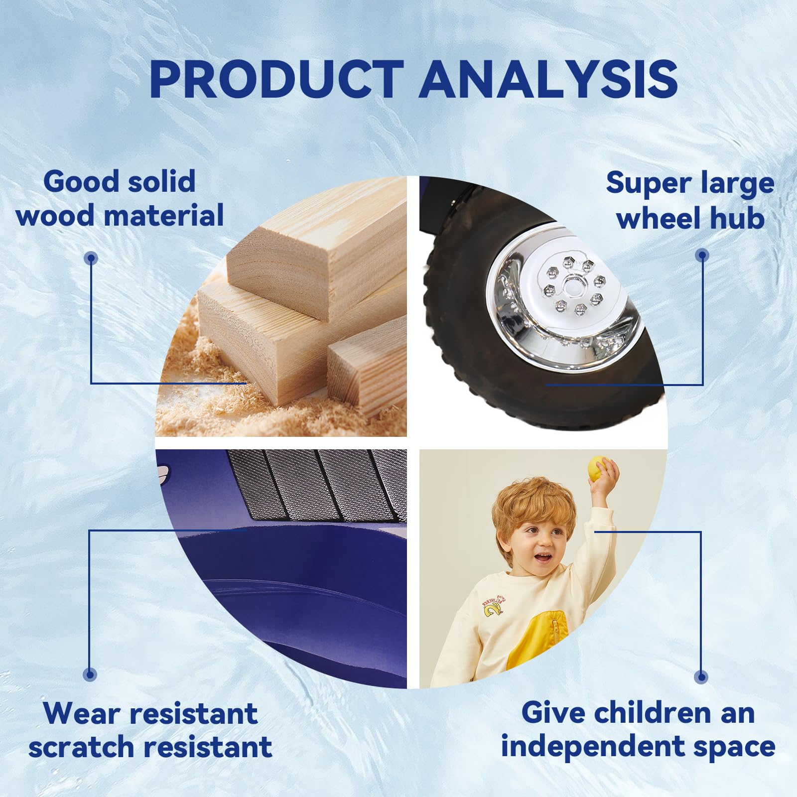 HMFULE Twin racerbilseng, trærammeseng med hjul, LED-lys og lamelsupport til børn, småbørn, teenagere, drenge, ingen boxmadras nødvendig, blå