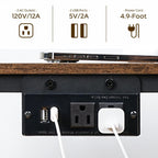 Nightstand Set 2, End Tables with Charging Station, Side Table with 2 Non-Woven Drawers, Bed Side Coffee Table for Small Spaces, Sofa, Dormitory, Living Room ET02L2BR