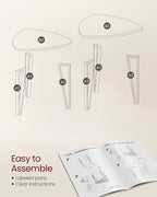 VASAGLE Nesting Coffee Tables, End Tables Set of 2 for Living Room Bedroom, Industrial Small Stacking Side Tables with Metal Frame for Couch, Rustic Brown and Black ULET013B01