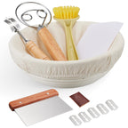 Banneton Bread Proofing Basket Banneton Basket Set Sourdough Proofing Basket Round Proofing Bowls Handmade Rattan Baskets and Liners (Round of 1 Gift Set)