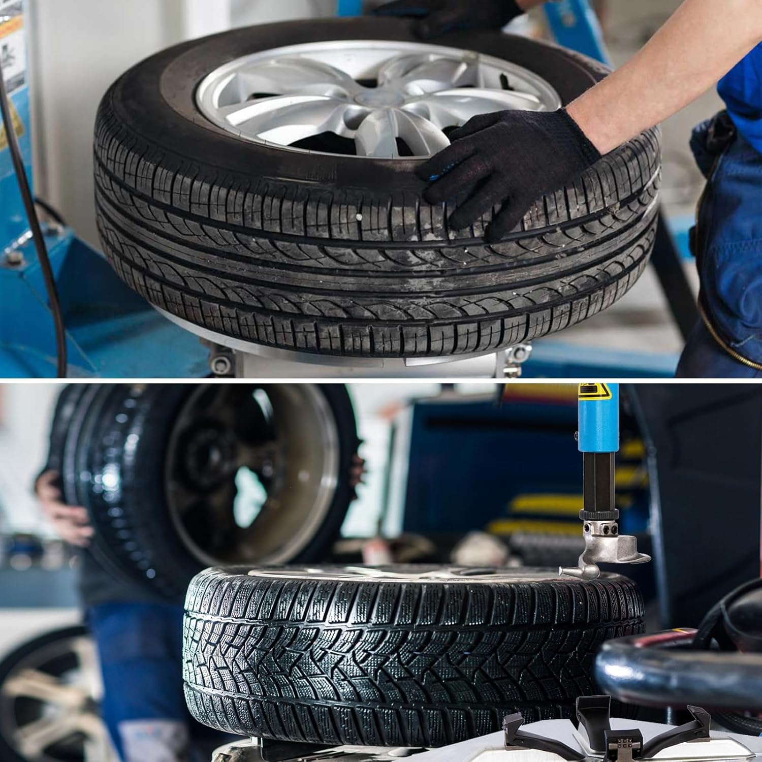 1.5HP Pneumatic Tire Changer Machine, Automatic Tilt-Back with 41.3" Bead Breaker & 10"-24" Rim Clamp - Professional Tire Machine for Truck, Car, Motorcycle