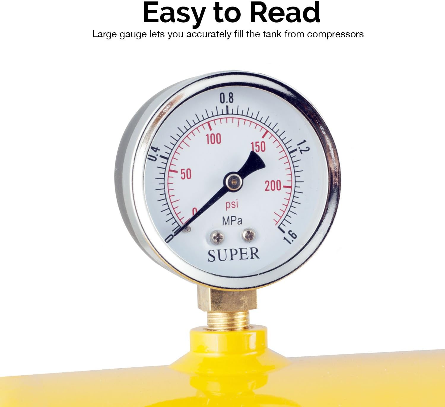 TOOLUXE 30007L Air Tire Bead Sealer, 5 Gallon Tire Bead Seater for Tires, 145 Max PSI Tire Bead Blaster, 87-116 PSI Operating Pressure Air Cannon