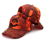 JUSOCC Deer Hunting Camouflage Hats Embroidery Adjustable Fishing Baseball Cap (US, Alpha, Medium, Orange Camo) - Grand Goldman