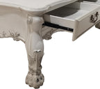 Acme Dresden 2 Drawers Coffee Table in Bone White