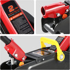 DNA MOTORING TOOLS-00234 Low Profile Hydraulic Trolley Service/Floor Jack, 2 Ton (4000 lbs) Capacity, Lifting Range 5.1"-13", Black