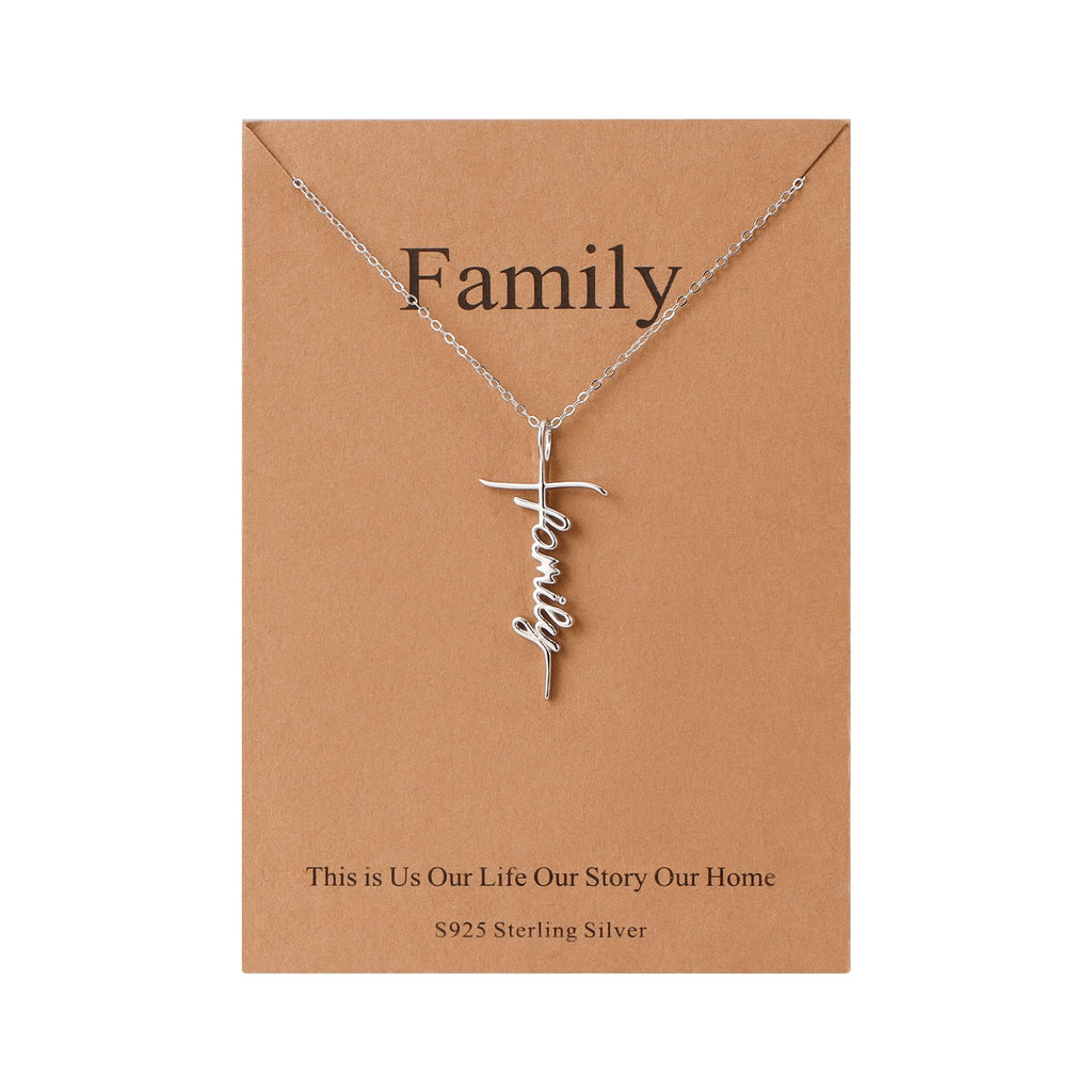 Lcherry Faith Cross Pendant Necklace for Women Religious Christian Jewelry Mother's Day Gifts for Women