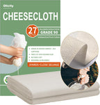 Olicity Cheese Cloths, Grade 90, 27 Sq Feet, Reusable Cheese Cloth with Closed Edges Unbleached Cotton Cheesecloth for Straining, Fine Mesh Fabric Muslin Cloth for Cooking, Rice,Sushi,Crafts - 3 Yards