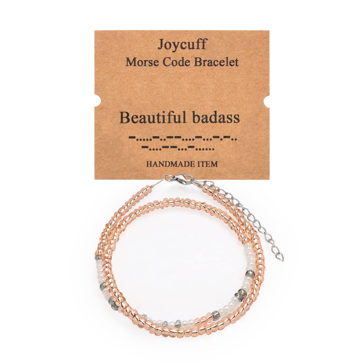 Cadeaux Drôles pour Amie Bracelets en Code Morse pour Femmes Bijoux Inspirants avec Message Caché Cadeaux d'Anniversaire de Noël pour Elle Meilleure Amie Sœur Bracelets Ajustables à Perles Enveloppants Beau Bracelet