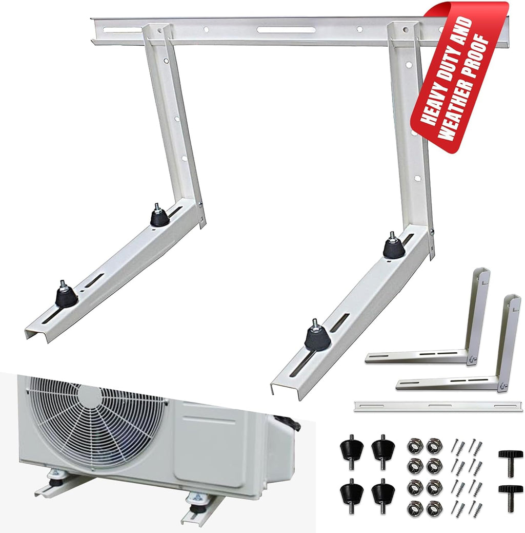 DuctlessAire Outdoor Wall Bracket - Mini Split Mounting Bracket - Ductless Air Conditioner Wall Mount - Mini Split AC/Heating System Accessories for Window AC, HVAC, Heat Pump & More (9000-36000 BTU)