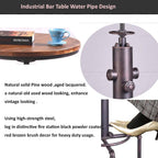 Topower Industrial Bar Table 31.5-41.3" Adjustable Pub Table Kitchen Dining Coffee Bistro Table (Bronze)