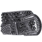 UTOWO Rhinestone Belt for Women Men, Western Cowgirl Cowboy Bling Studded Leather Belt for Jeans Pants