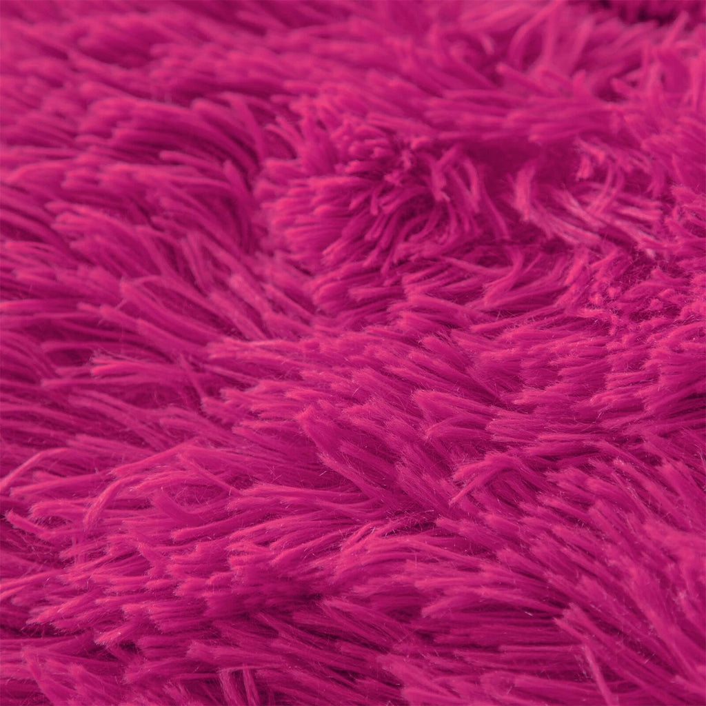 Fluffy Pink Faux Fur Comforter Cover Set，Fluffy Fuzzy Plush Pink Bedding 3Pcs (1 Faux Fur Duvet Cover +2 Fuzzy Pillowcases) Pink Fluffy Bed Set (Pink, Queen)