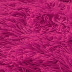 Fluffy Pink Faux Fur Comforter Cover Set，Fluffy Fuzzy Plush Pink Bedding 3Pcs (1 Faux Fur Duvet Cover +2 Fuzzy Pillowcases) Pink Fluffy Bed Set (Pink, Queen)