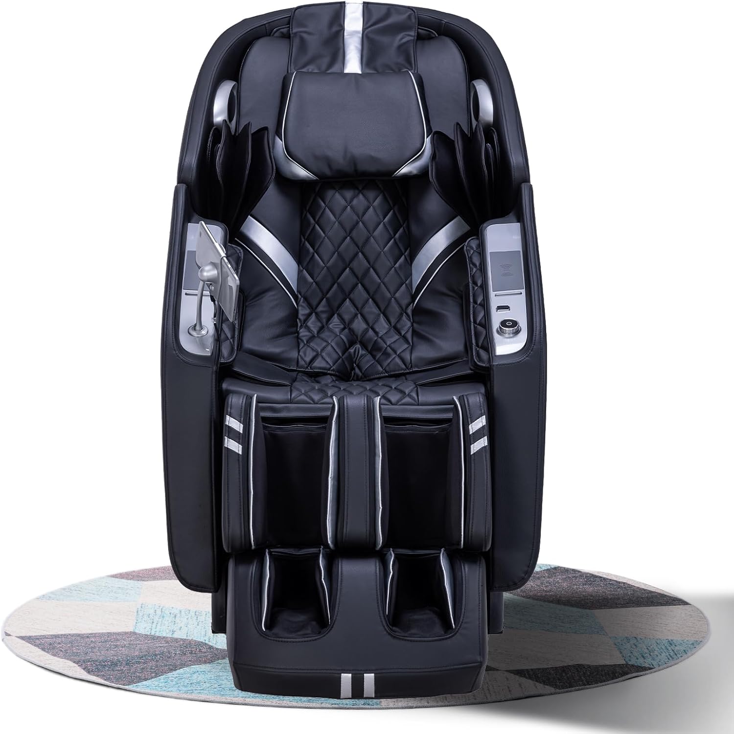MassaMAX 2025 4D Massage Chair Full Body Massage Chair with Zero Gravity, Extended Footrest, SL Track, Yoga Stretch, Foot Rollers, and Heating Comfort with Mat & Cover (Black)