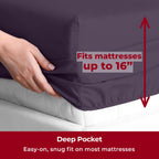 Mellanni Queen Sheets Set - 4 PC Iconic Collection Bedding Sheets & Pillowcases - Hotel Luxury, Extra Soft, Cooling Bed Sheets - for Women, Men, Kids & Teens (Queen, White)