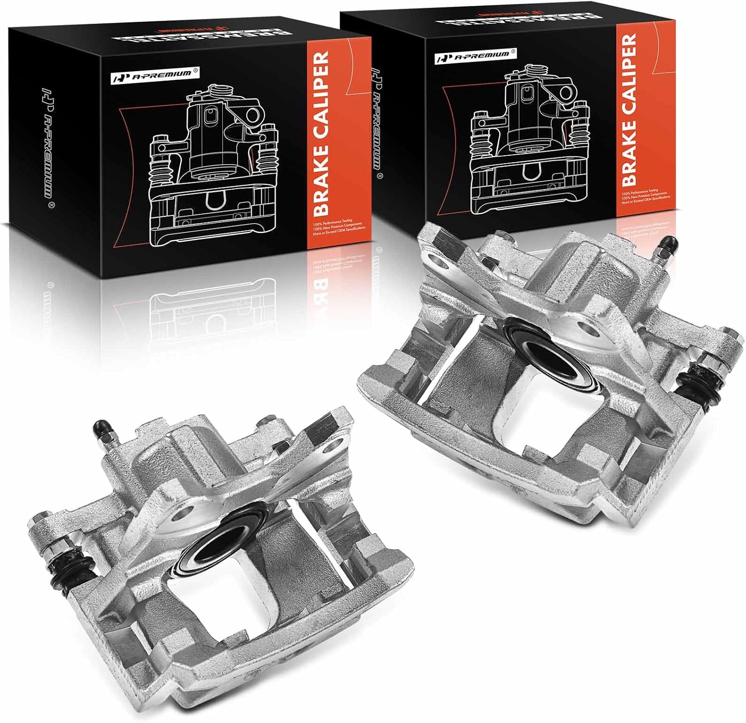 A-Premium Rear Disc Brake Caliper Assembly with Bracket Compatible with Dodge and Jeep Models - Wrangler 2007-2017, Wrangler JK 2018, Liberty 2008-2012, Nitro 2007-2011