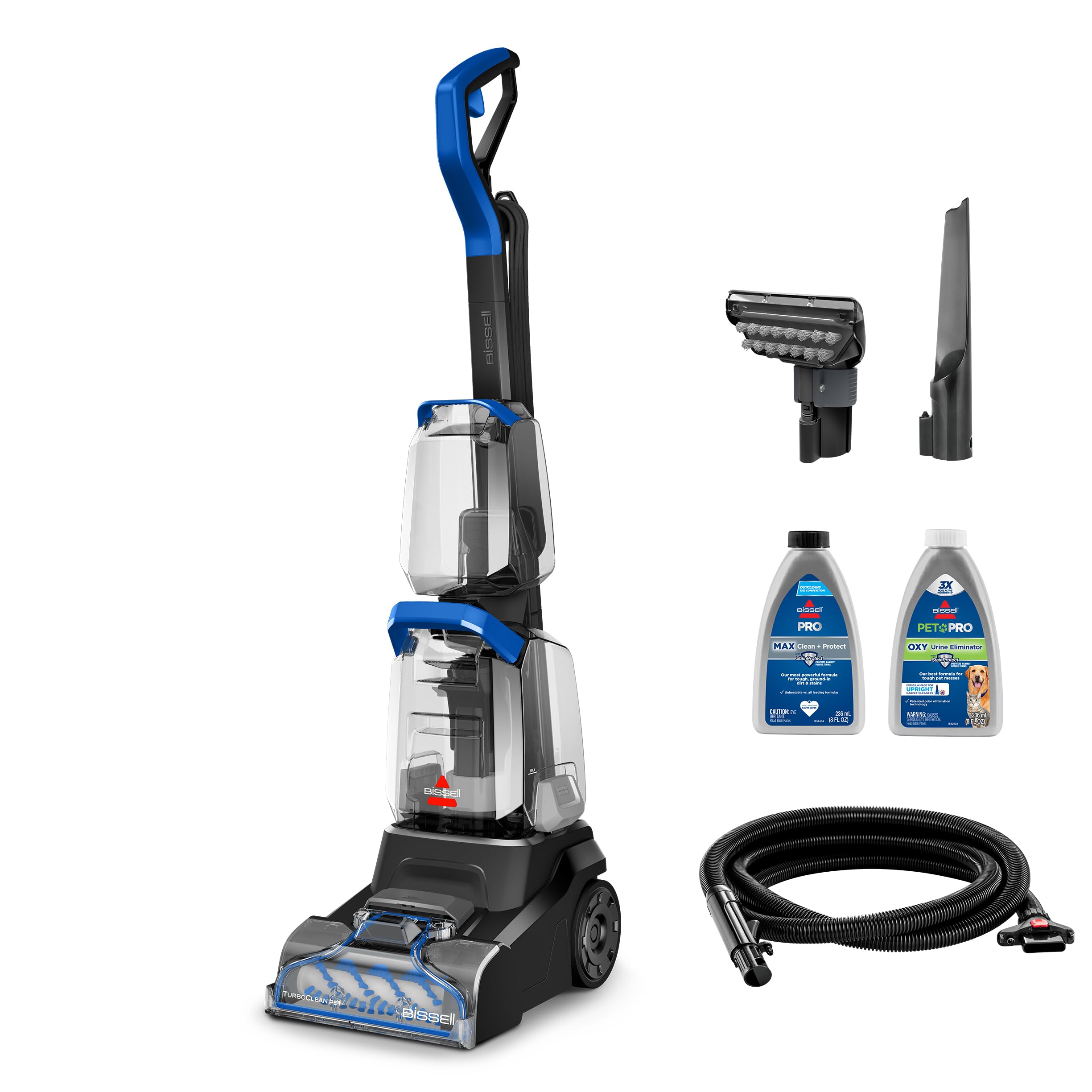 BISSELL TurboClean, Upright Carpet Cleaner, Pro Max Clean & Protect + Oxy Urine Eliminator Formula Included, 3952