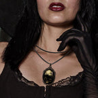 8 Pcs Gothic Necklace Goth Jewelry Witch Gifts For Women Cameo Choker Necklaces Black Stainless Steel Chains Blood Vampire Bat Crow Cross Costume Party…