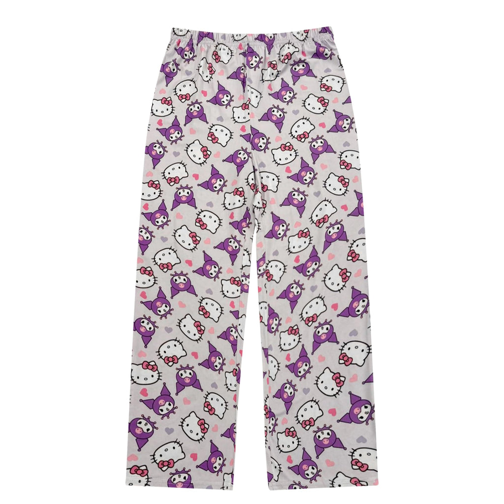 Hello Kitty Girls Pajama Set - 2 Piece Girls Pjs Button Down Short Sleeve & Pants For Kids - Official Product