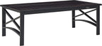 Crosley Furniture Kaplan Weather Resistant Metal Outdoor Coffee Table for Patio, Deck, Porch, Oiled Bronze