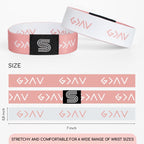 Daily Bible Verse Bracelet Scan Mothers Day Gift For Mom, Scripture Wristband Scan Phone For Prayer, God Is Greater Than The Highs And Lows Jesus Faith Christian Devotional God Band (Pink)